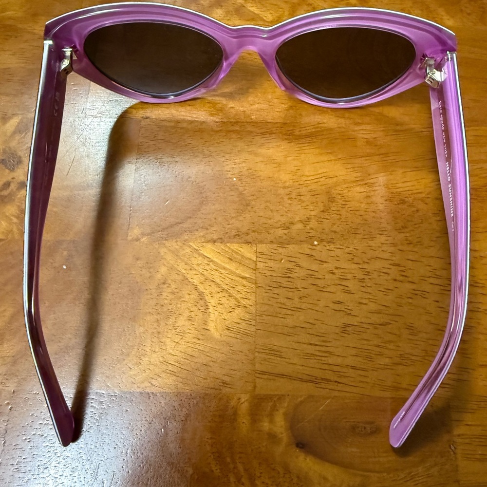 New Kate Spade Pink Patterned Sunglasses - image 6